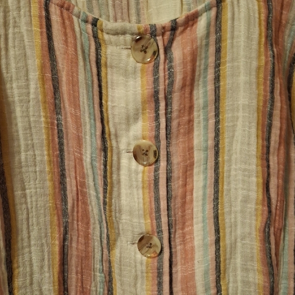 American Eagle Multicolor Striped Blouse XL - Picture 6 of 7